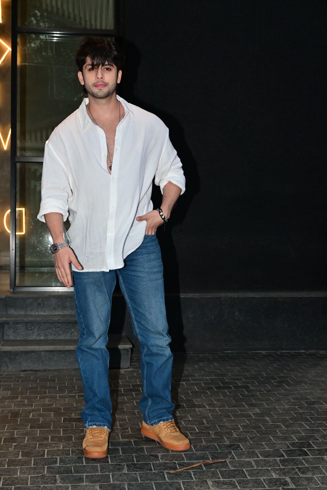 Jibraan Khan was among the actors present at the celebrity screening of Loveyapa